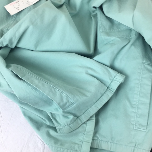 Nicole Farhi Cotton Teal Full Zip Jacket - Picture 8 of 8